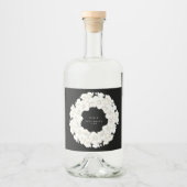 プレミアムブラックパンパスグラストロピカルジン リキュールボトルラベル (正面)