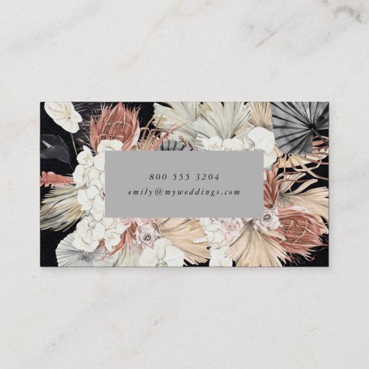 プレミアムブラックパンパスグラスフローラアルティメットグレー 名刺 (裏面)