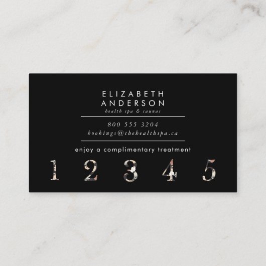 プレミアムブラックパンパスグラスフローラ石板大理石 ロイヤリティカード (裏面)