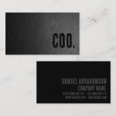 プレミアムブラックフェイクレザーCOO 名刺 (正面/裏面)