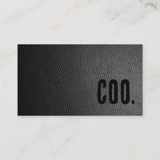 プレミアムブラックフェイクレザーCOO 名刺 (正面)