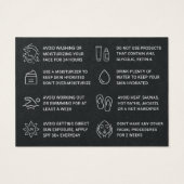 プレミアムブラックフェイシャルBBグローアフターケアカード (裏面)