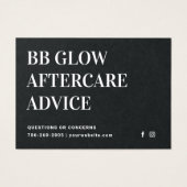 プレミアムブラックフェイシャルBBグローアフターケアカード (正面)