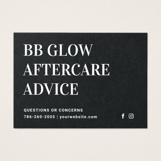 プレミアムブラックフェイシャルBBグローアフターケアカード (正面)