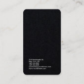 プレミアムブラックプレーントレンディーミニマモダンリスト 名刺 (裏面)