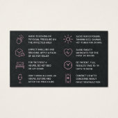 プレミアムブラックボトックス射出指示カード (裏面)