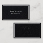 プレミアムブラックミニマルプロフェッショナル モダン 名刺 (正面/裏面)