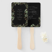 プレミアムブラックモダンオニックス抽象芸術ユーカリファンク ハンドファン (正面&裏面)