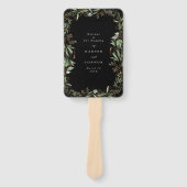 プレミアムブラックモダンオニックス抽象芸術ユーカリファンク ハンドファン (正面)