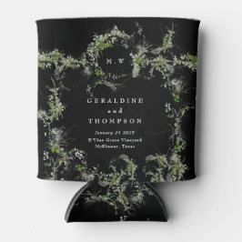 プレミアムブラックユーカリプトゥスモノグラム結婚の贈り物 缶クーラー