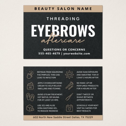 プレミアムブラックラグジュアリーアイブロウィスレッディングアフターケア (正面&裏面)