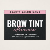 プレミアムブラックラグジュアリーアイブロートアフターケアカード (正面)