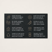 プレミアムブラックラグジュアリーヘンナブローズアフターケアカード (裏面)