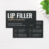 プレミアムブラックラグジュアリーリップフィラーアフターケアカード (デスク)
