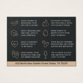 プレミアムブラックラグジュアリーリップフィラーアフターケアカード (裏面)