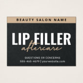 プレミアムブラックラグジュアリーリップフィラーアフターケアカード (正面)