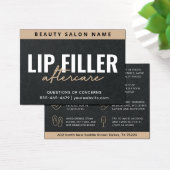 プレミアムブラックラグジュアリーリップフィラーアフターケアカード (デスク)