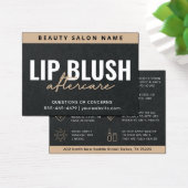 プレミアムブラックラグジュアリーリップ赤面アフターケアカード (デスク)
