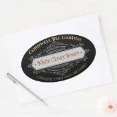 プレミアムブラックラベルヴィンテージはちみつ瓶シール 楕円形シール (封筒)