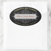 プレミアムブラックラベルヴィンテージはちみつ瓶シール 楕円形シール (バッグ)