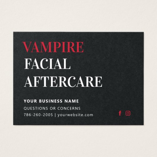 プレミアムブラックヴァンパイアフェイシャルアフタケアアドバイス (正面)