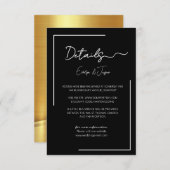 プレミアムブラック結婚のイベント詳細 エンクロージャーカード (正面/裏面)