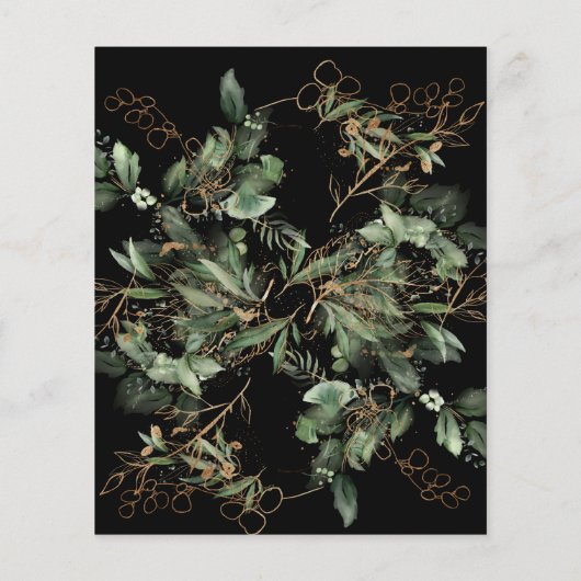 プレミアムブラック金ゴールドバジェットユーカリエコ招待状 (裏面)