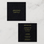 プレミアムブラック金ゴールドプロフェッショナル スクエア名刺 (正面/裏面)