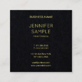 プレミアムブラック金ゴールドプロフェッショナル スクエア名刺 (裏面)
