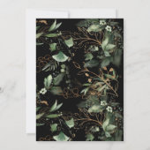 プレミアムブラック金ゴールドユーカリリースグリーナリーモス 招待状 (裏面)
