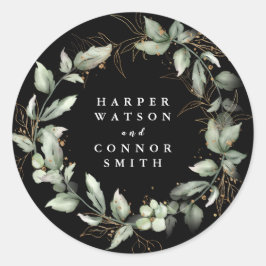 プレミアムブラック金ゴールドユーカリ緑 ラウンドシール