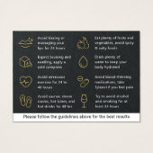 プレミアムブラック&金ゴールドリップフィラーアフターケアカード (裏面)