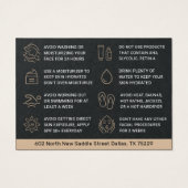 プレミアムブラックBBグローフェイシャルアフター気にカード (裏面)