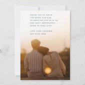 プレミアムブルーミニマリズム父の日の写数々の真 サンキューカード (裏面)