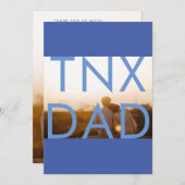 プレミアムブルーミニマリズム父の日の写数々の真 サンキューカード (正面/裏面)