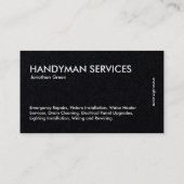 プレミアムプラマーおよび電気技師 名刺 (裏面)