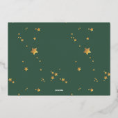 プレミアムプレス金ゴールドスターオニキス黒写真ハッピー 箔シーズンカード (裏面)