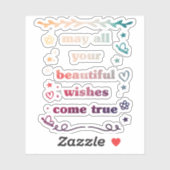 プレミアムホログラフィックムーン&スターズ誕生日カード シール (シート)