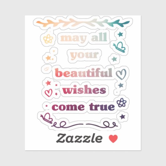 プレミアムホログラフィックムーン&スターズ誕生日カード シール (シート)