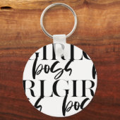 プレミアムボスガール |ウルトラモダンブラック文字 キーホルダー (正面)