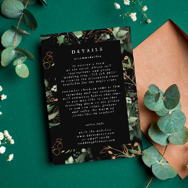 プレミアムボタニカルユーカリエレガント詳細ブラック エンクロージャーカード