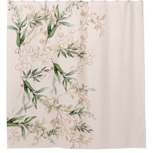 プレミアムボモダンーホユーカリプトゥスライト赤面ピンク シャワーカーテン (正面)