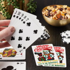 プレミアムポーカープレイイングカード クリスマススノーマン トランプ