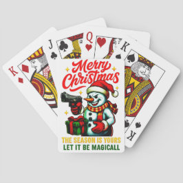 プレミアムポーカープレイイングカード クリスマススノーマン トランプ
