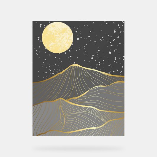 プレミアムマウン絵を描テン アクリルサイン (正面)