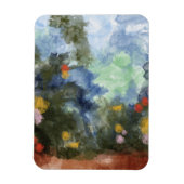 プレミアムマグネット 花の小径の水彩画 マグネット (縦)