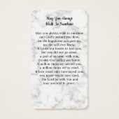 プレミアムマーブルフォト悔やみや弔慰メモリアル祈りの言葉カード (裏面)