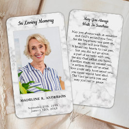 プレミアムマーブルフォト悔やみや弔慰メモリアル祈りの言葉カード