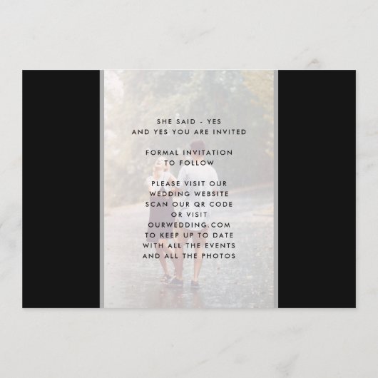 プレミアムモダントレンディー文字フォトデザイナー セーブザデート (裏面)