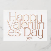 プレミアムモダンバレンタインデー赤面ピガーリーンク 箔シーズンカード (正面)